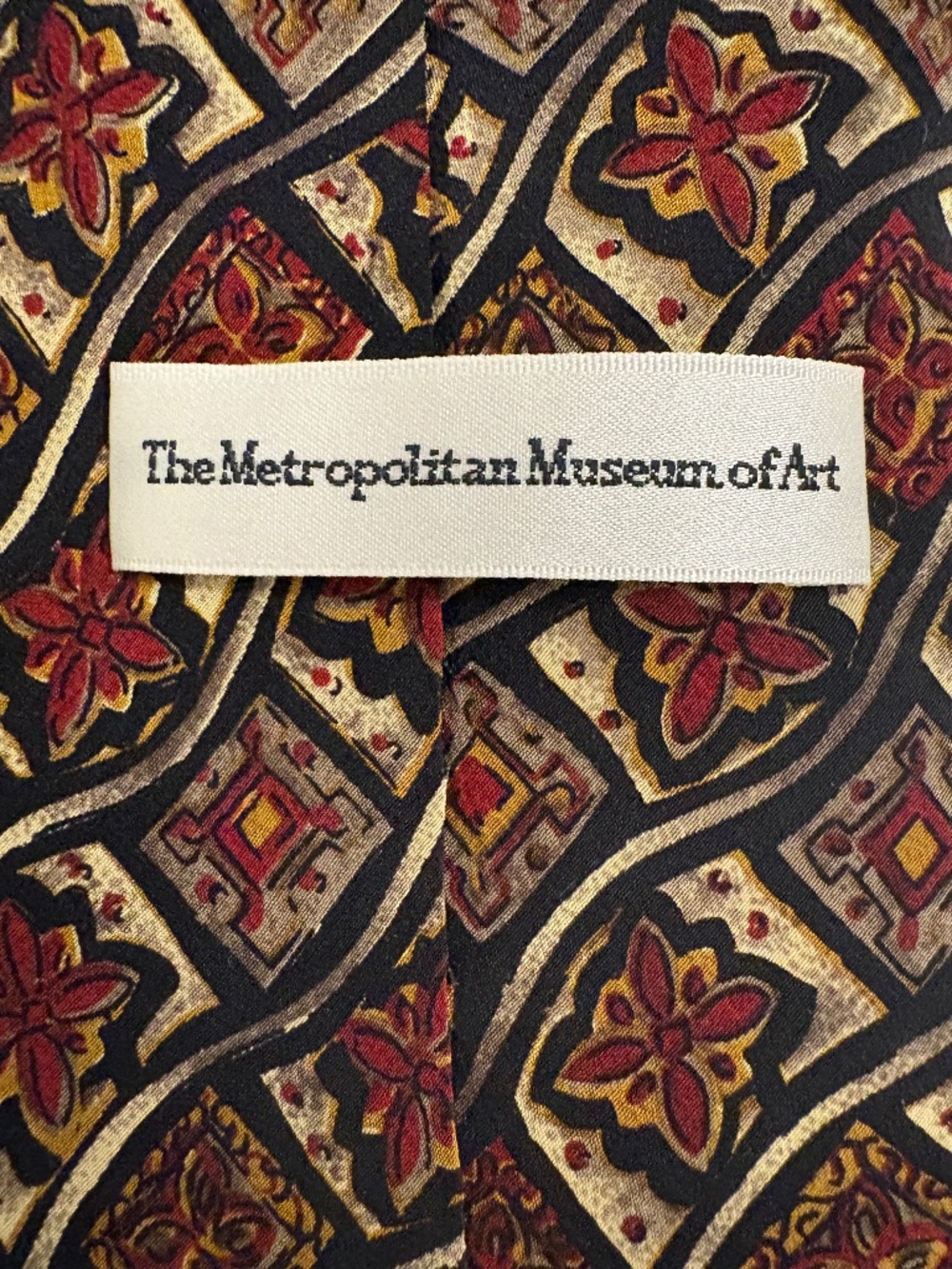 Vintage The Metropolitan Museum of Art (The Met) Silk Tie - Geometric Medallion